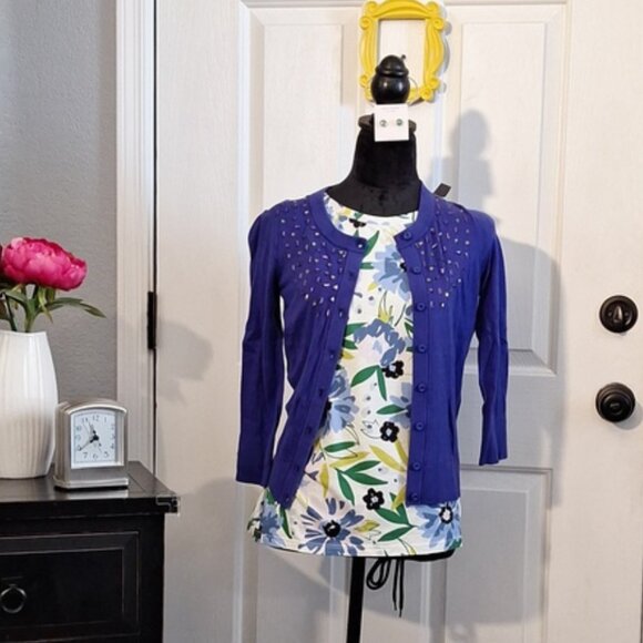 Kate Spade Women's Cardigan Sweater Jewels Size XS EUC - Picture 14 of 14